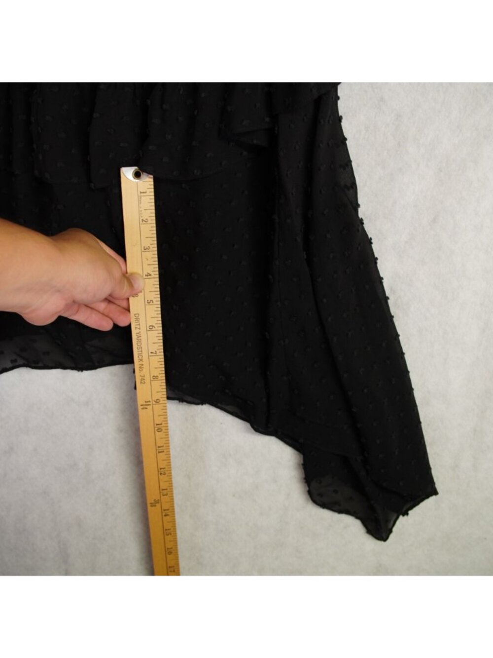 Ulla Johnson Black Tiered Maxi Dress Sz 6 V-Neckline Button Front & Ruffle Hem - Picture 15 of 16